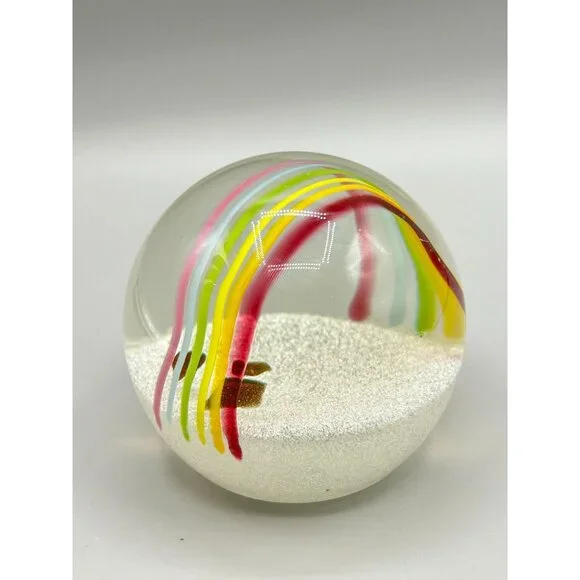Caithness Scotland Rainbow & Pot of Gold Paperweight Numbered 742/750